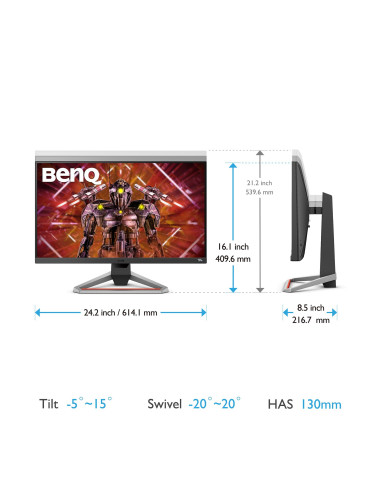 BenQ 9H.LKTLA.TBE Monitor PC 68,6 cm (27") 3840 x 2160 Pixel 4K Ultra HD LED Nero