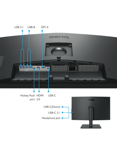 BenQ PD2705U Monitor PC 68,6 cm (27") 3840 x 2160 Pixel 4K Ultra HD LED Nero