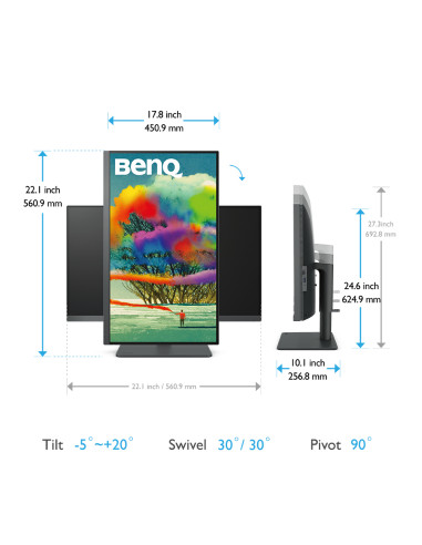 BenQ PD2705U Monitor PC 68,6 cm (27") 3840 x 2160 Pixel 4K Ultra HD LED Nero