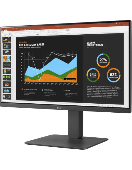 LG 24BR650B Monitor PC 60,5 cm (23.8") 1920 x 1080 Pixel Full HD LED Grigio
