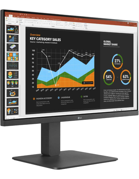 LG 24BR650B Monitor PC 60,5 cm (23.8") 1920 x 1080 Pixel Full HD LED Grigio