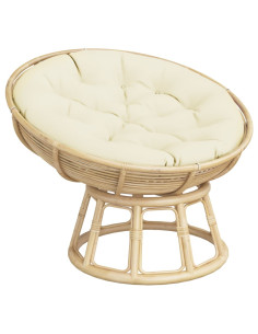 Cuscino Rotondo Crema Ø 100x11 cm in Tessuto Oxford 2