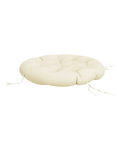 Cuscino Rotondo Crema Ø 100x11 cm in Tessuto Oxford