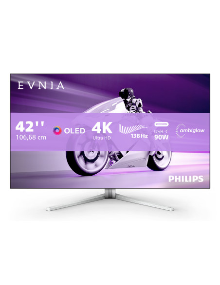 Philips 42M2N8900/00 Monitor PC 105,5 cm (41.5") 3840 x 2160 Pixel 4K Ultra HD OLED Bianco