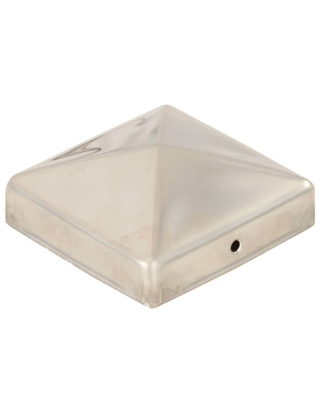 Tappi per Pali a Piramide 6 pz in Acciaio Inox 81x81 mm