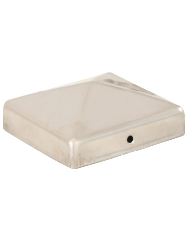 Tappi per Pali a Piramide 6 pz in Acciaio Inox 81x81 mm