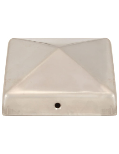 Tappi per Pali a Piramide 6 pz in Acciaio Inox 81x81 mm