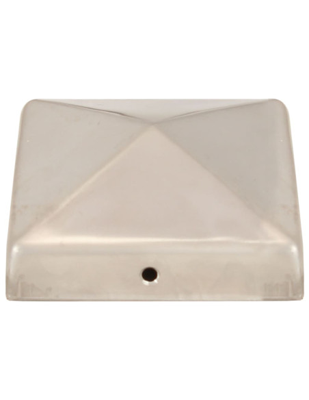 Tappi per Pali a Piramide 6 pz in Acciaio Inox 81x81 mm