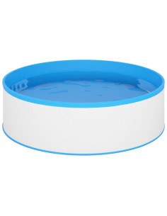 Piscina Fuori Terra con Skimmer e Pompa Sospesi 350x90cm Bianca 2