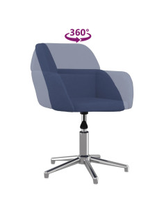 Sedia da Ufficio Girevole Blu in Tessuto
