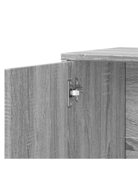 Credenze 2 pz Grigio Sonoma 60x31x70 cm in Legno Multistrato