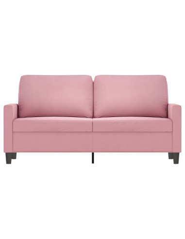 Divano a 2 Posti Rosa 140 cm in Velluto