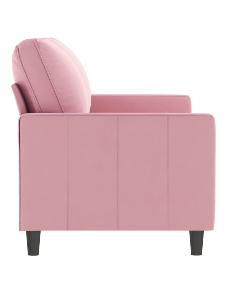 Divano a 2 Posti Rosa 140 cm in Velluto