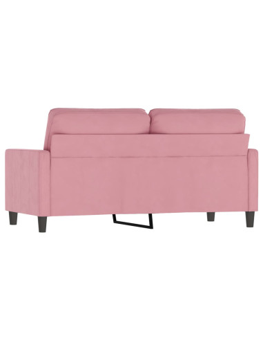 Divano a 2 Posti Rosa 140 cm in Velluto
