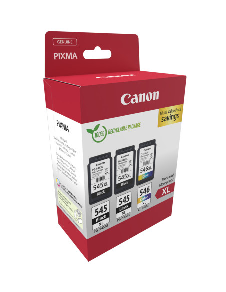 Canon 8286B013 cartuccia d'inchiostro 3 pz Originale Resa elevata (XL) Nero, Ciano, Magenta, Giallo