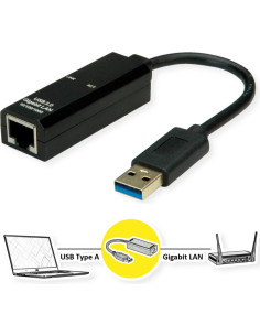 CONVERTITORE USB 3.2-GIGABIT LAN ETHERNET ADPT CON CAVO VALUE