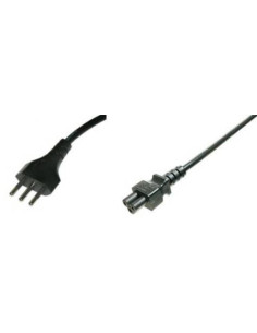 CAVO ALIMENTAZIONE 1 MT BK TRIPOLARE NOTEBOOK A SPINA ITALIANA