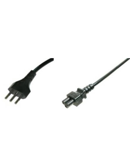 CAVO ALIMENTAZIONE 1 MT BK TRIPOLARE NOTEBOOK A SPINA ITALIANA