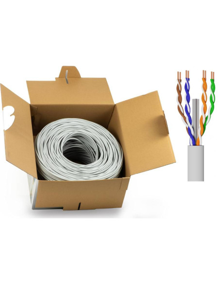 BOBINA RETE UTP CAT6 305MT CCA AWG23 LSZH CLASSE CPR ECA