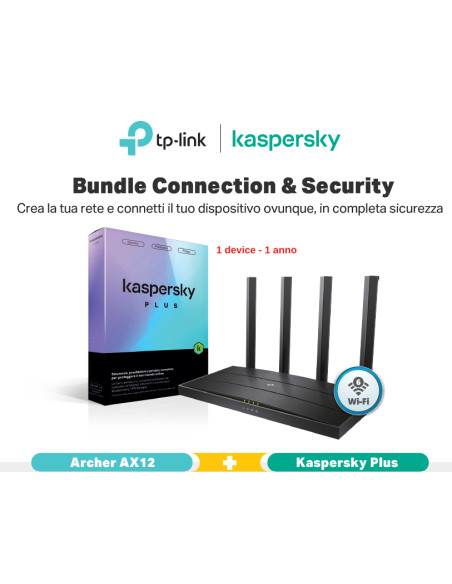 ROUTER WIFI6 AX1500 1201/300MBP DUA 1P GBIT + KAS PLUS 1 DEVICE
