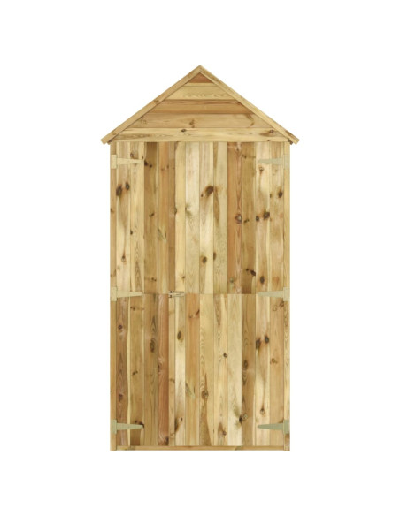 Capanno Giardino Attrezzi 107x37x220cm Pino Massello Impregnato
