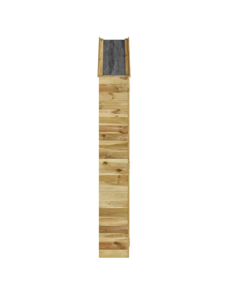 Capanno Giardino Attrezzi 107x37x220cm Pino Massello Impregnato