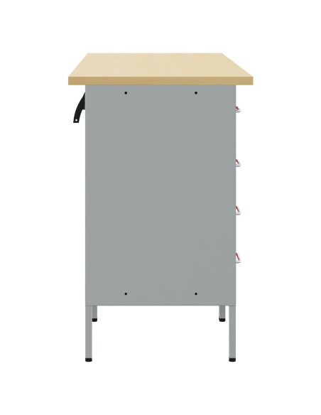 Mobile da lavoro con cassetto 3 pcs Rosso 150 x 55 x 85 cm