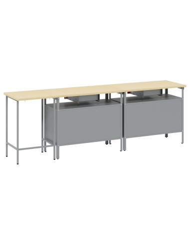 Set banco da lavoro con cassetto 3 pcs Rosso e Grigio