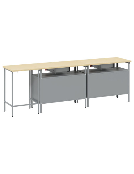Set banco da lavoro con cassetto 3 pcs Rosso e Grigio