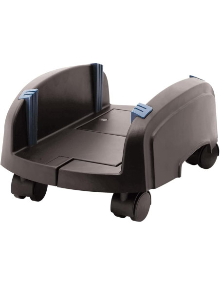 PORTA PC CARRELLINO TECHMADE REGOLA BILE NERO CON ROTELLE + FERMO