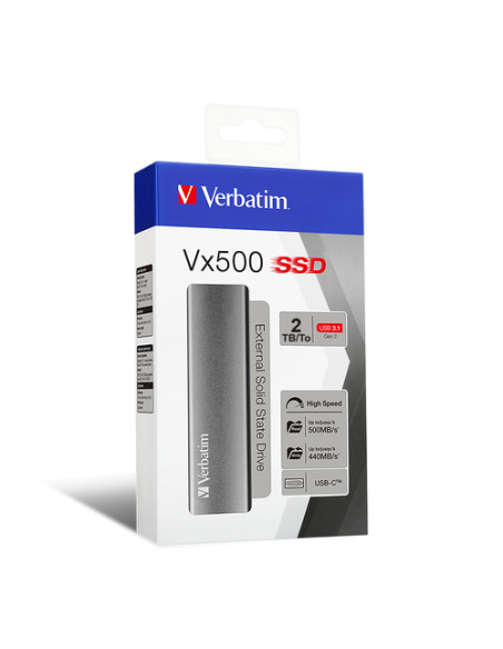 Verbatim Vx500 2 TB USB tipo-C 3.2 Gen 2 (3.1 Gen 2) Argento