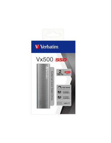 Verbatim Vx500 2 TB USB tipo-C 3.2 Gen 2 (3.1 Gen 2) Argento