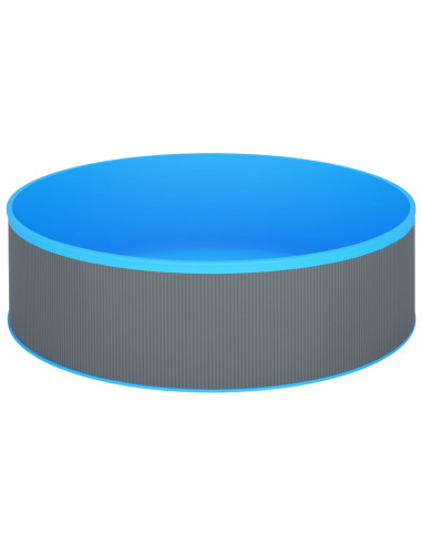 Piscina Fuori Terra con Skimmer e Pompa Sospesi 350x90cm Grigia