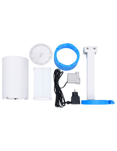 Piscina Fuori Terra con Skimmer e Pompa Sospesi 350x90cm Grigia