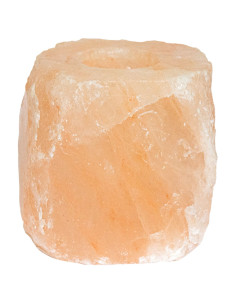 Portacandele in pietra di sale Rosa Sale Rock