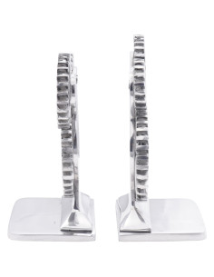 Fermalibri 2 pcs Argento 10 x 10 x 22 cm Alluminio