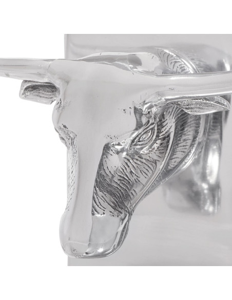 Fermalibri 2 pz Argento 21,5x15,5x20 cm Alluminio Toro