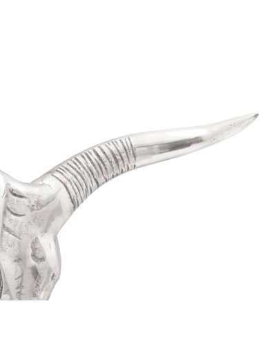Teschio di toro Argento 49 x 10 x 36 cm Alluminio