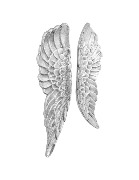 Scultura di Ali d'Angelo  Argento Polystone 31 x 5 x 91 cm