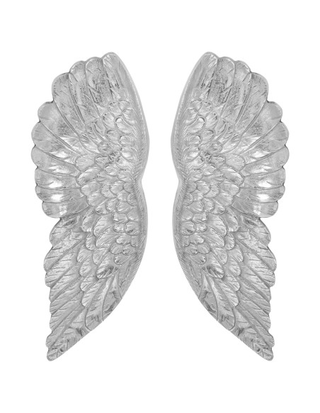 Scultura Piccole Ali  Argento 17x5x59 cm in Alluminio