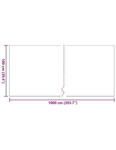 Erba artificiale Nero 1000 x 100 x 4 cm Polipropilene