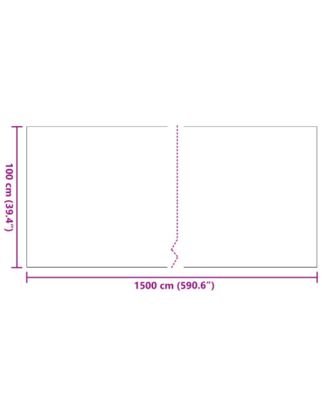 Prato sintetico  Nero 1x15 m 40 mm