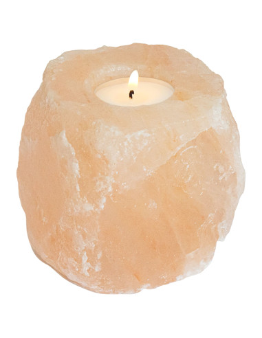Portacandele in pietra di sale Rosa Sale Rock
