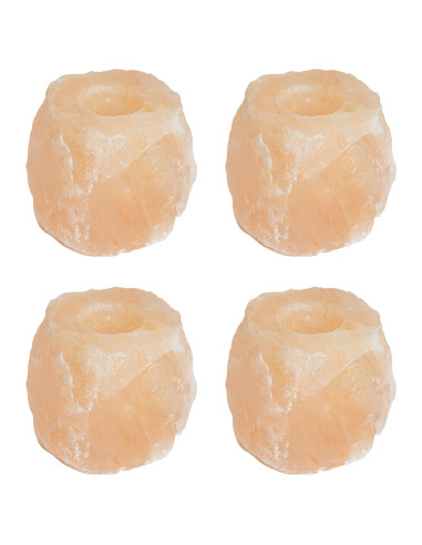 Portacandele in pietra di sale Rosa Sale Rock