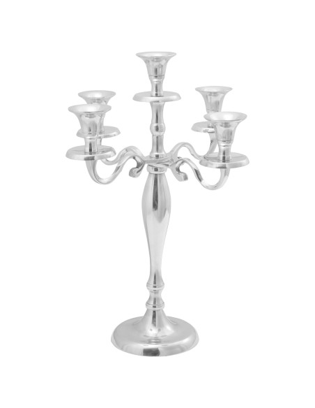 Portacandele  Argento 29x29x40 cm Alluminio
