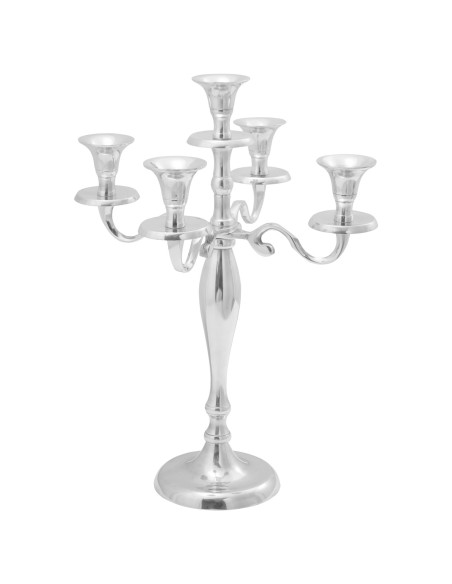 Portacandele  Argento 29x29x40 cm Alluminio