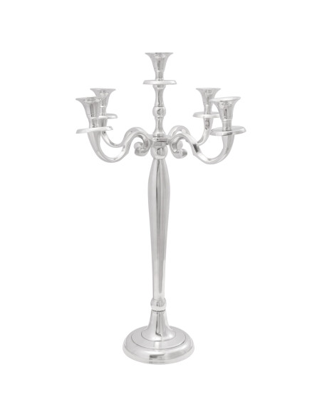 Portacandele  Argento 39x39x60 cm in Alluminio