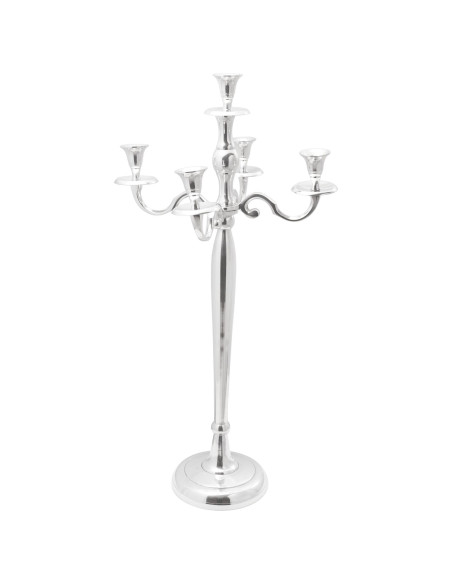 Portacandele  Argento 32x32x79,5 cm Alluminio