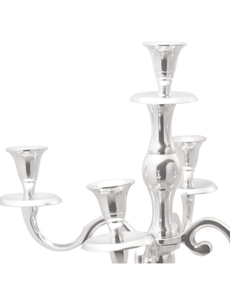 Portacandele  Argento 32x32x79,5 cm Alluminio