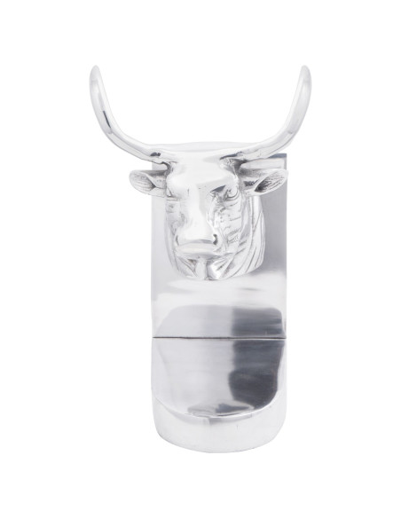 Fermalibri 2 pz Argento 17x15x27 cm Alluminio Toro